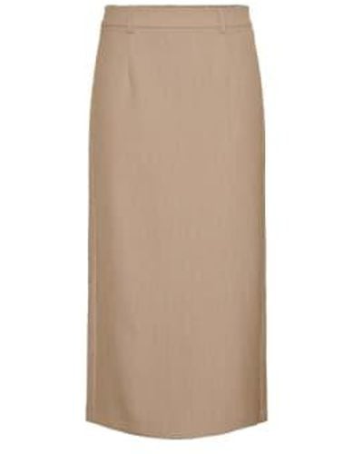 Y.A.S Yas Or Likka Hw Long Skirt Nomad - Marrone