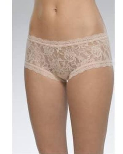 Hanky Panky In Chai Signature Lace Boyshort X Small - Natural
