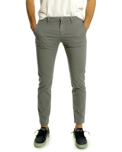 Fifty Four Pantalon Farad Superslim en coton gris - Vert