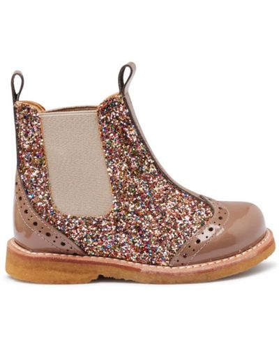 ANGULUS Modèle Brogue Boot Boot Glitter - Marron