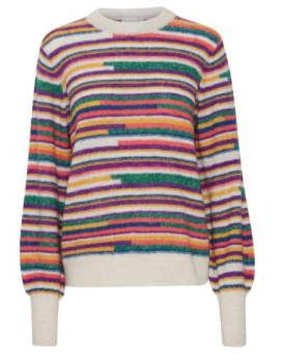 Ichi Kamara Striped Knit S - Multicolor