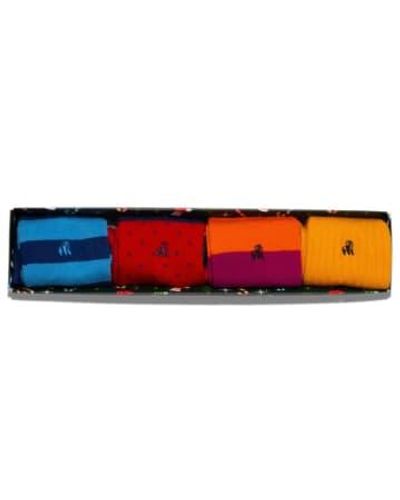 Swole Panda Sp028-4-01 set regalo cajón 4 pares - Rojo