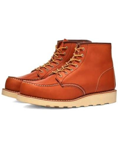 Red Wing Wing Shoes Womens 3375 Heritage 6 Moc Toe Boots Oro Legacy - Marrone