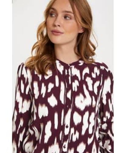 Saint Tropez Animal Print Long Sleeved Shirt M - Multicolor