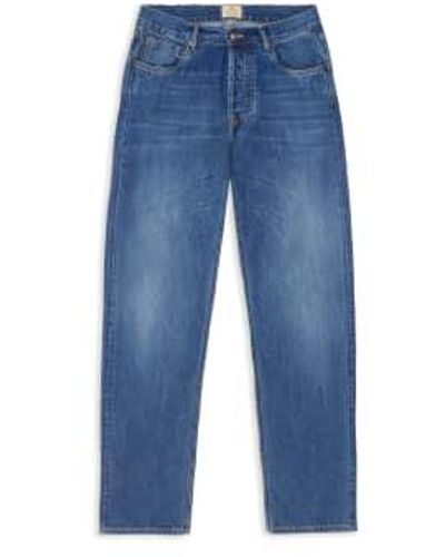 Burrows and Hare Straight Jeans Stone Wash 30 - Blue