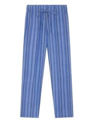 Leon & Harper Permin Stripe Pants S - Blue