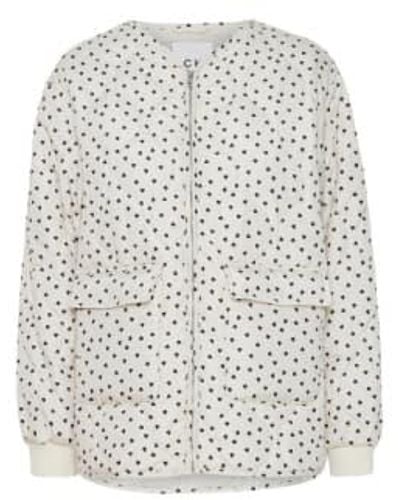 Ichi Fazona Jacket Heart Print - White