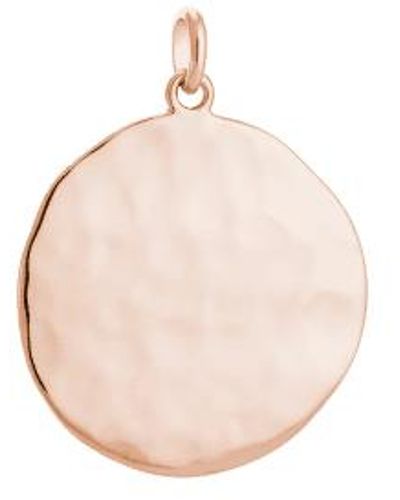 Kirstin Ash Gold Large Circle Charm - Pink