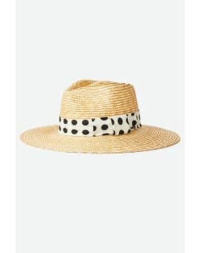 Brixton Pass Ribbon Straw Hat M - Metallic