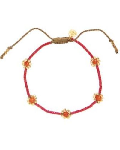 A Beautiful Story Bracelet botanique - Rouge