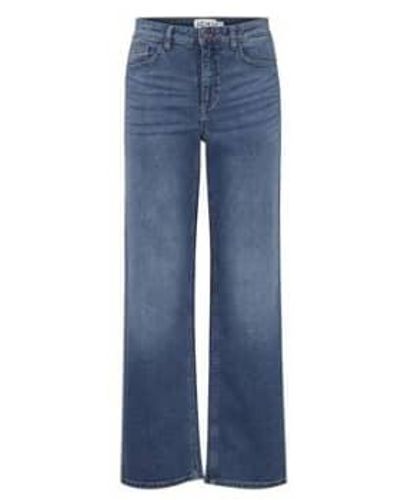 Ichi twiggy Loose Fit Straight Jeans - Blue