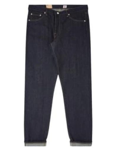 Edwin M Regular Tapered Unwashed Made - Blue