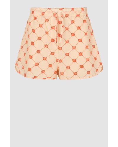 Second Female Tan All Over Pattern Fermo Shorts - Pink