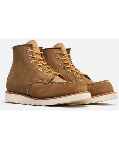 Red Wing 6" Classic Moc Toe 8881 Boots Olive Mohave - Brown