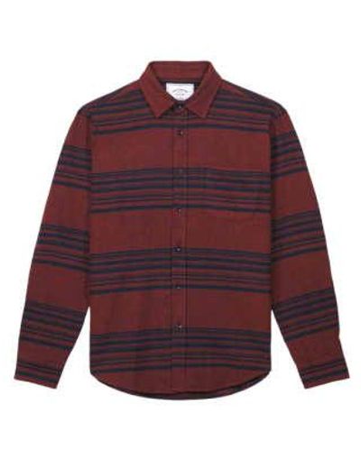 Portuguese Flannel Camisa algodón crudo labrosa - Morado