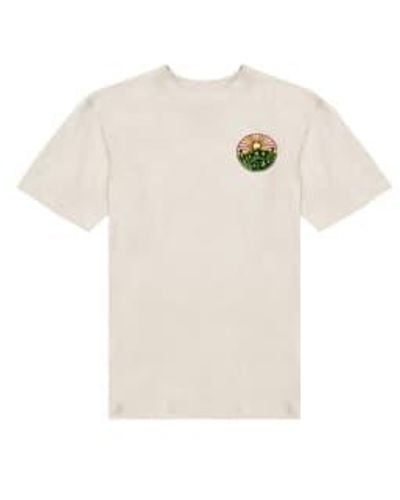 Hikerdelic T-shirt original du logo SS à l'avoine - Blanc