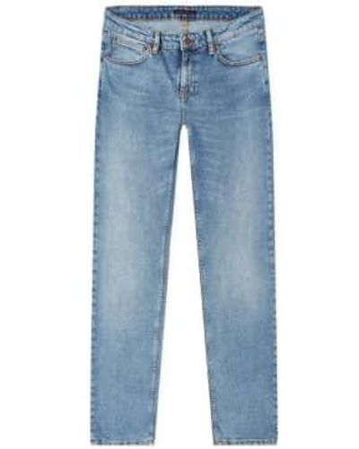 Nudie Jeans Skinny lin horizon - Azul