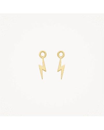 Blush Lingerie 14k Gold Lightning Earring Charms - Metallic