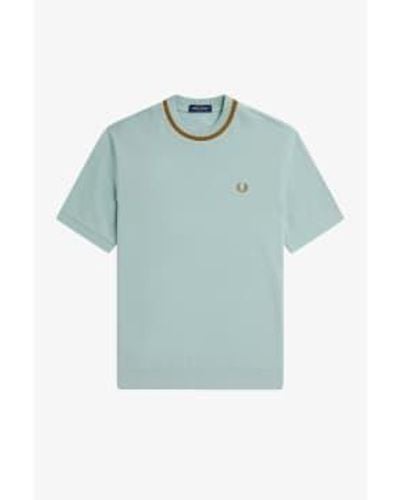 Fred Perry M7 Crew Neck Pique T Small - Blue