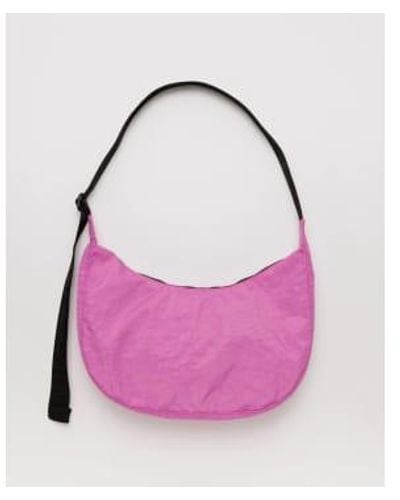 BAGGU Medium Nylon Crescent Bag Extra Nylon - Pink