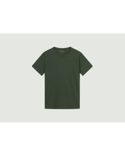 Knowledge Cotton Basic Regular T-shirt S - Green
