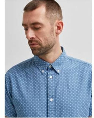 SELECTED Shirt With Reasons Xl - Blue