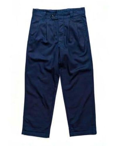 Yarmouth Oilskins Pantalon décorateurs - Bleu