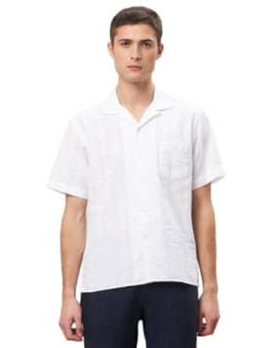 Hartford Palm Mc Woven Short Sleeve Shirt - Bianco