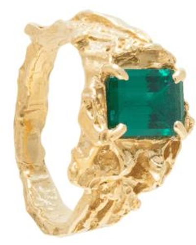 Loveness Lee Shimeji emerald ring - Mettallic