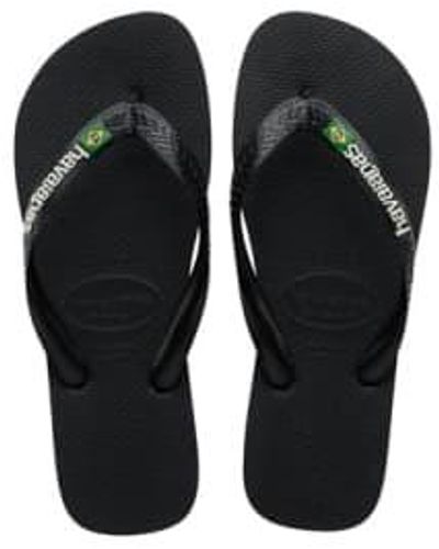 Havaianas Schwarzer brasil -logo flip flops