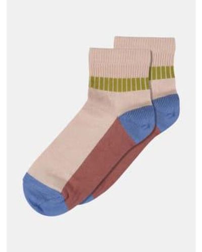 mpDenmark Vida Ankle Socks Dust 37-39 - Blue