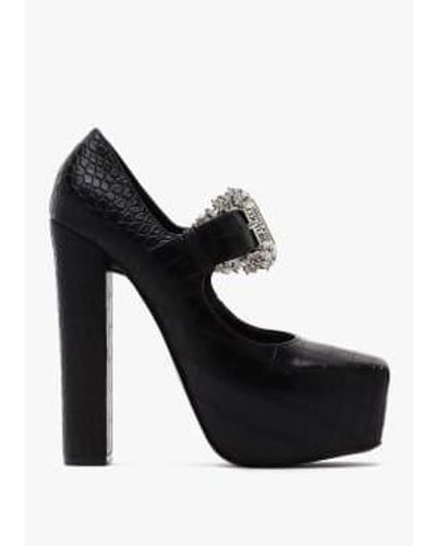Versace Jeans Couture Damen fondo hurley plattform heels in schwarz