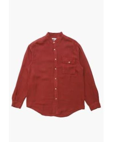 President's Camisa kith corea p's lino Óxido - Rojo