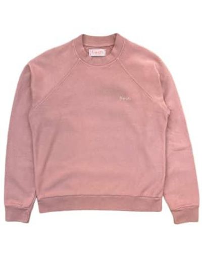 Fresh Billie cotton sweatshirt in antikrosa - Pink