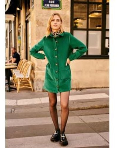 Petite Mendigote Regina Cord Dress Tropical Xs - Green
