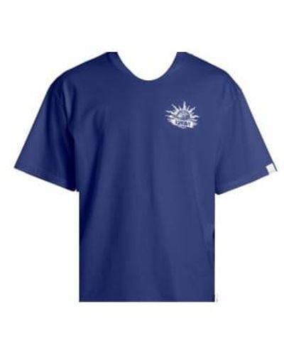 Replay Genderless Crew Neck 9zero1 Logo T-shirt - Blue