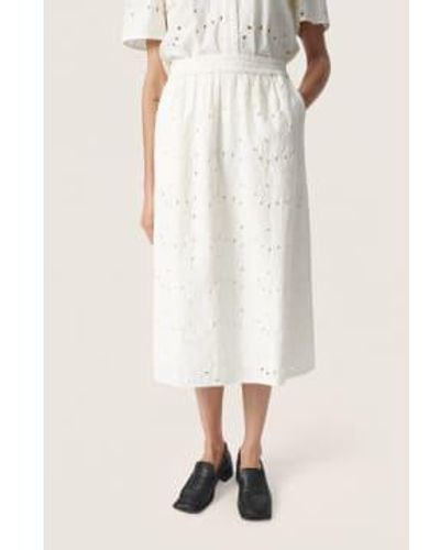 Soaked In Luxury Kiara Skirt In Whisper - Bianco