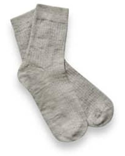 About Companions Linen Socks Sand & Pepper 44-46 - Gray