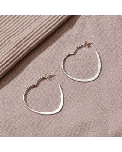 Posh Totty Designs Large Heart Hoop Earrings Sterling - Multicolor