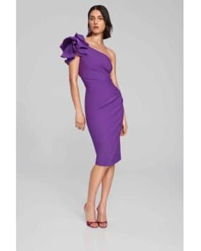 Joseph Ribkoff One-shoulder Dress 12 - Purple