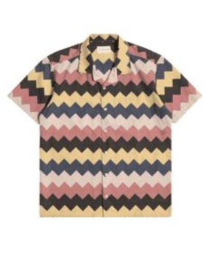 Far Afield Stachio Ss Shirt In Ripstock Zigger Multi - Multicolore