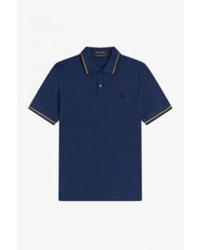 Fred Perry Reissues original twin tipped polo gold black - Azul