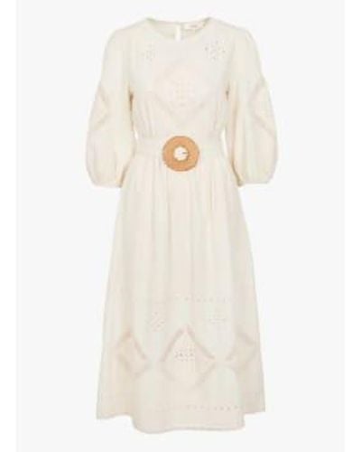 Ba&sh Midi Dress Elvina Ecru 0 - White