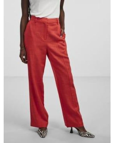 Y.A.S Yas Or Isma Hw Pants Grenadine - Rosso