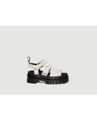 Dr. Martens Leather Platform Sandals Ricki 3-strap 39 - White