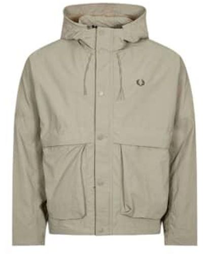 Fred Perry Cropped Parka Warm - Grigio