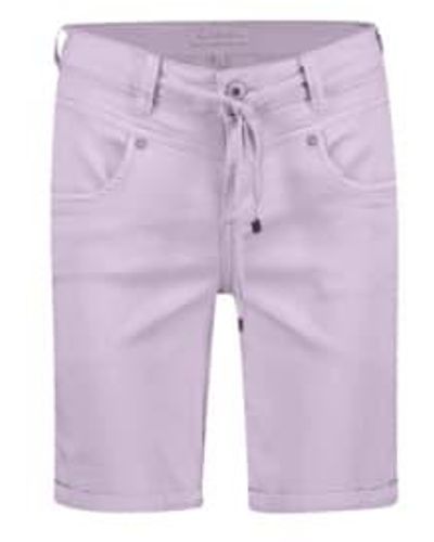 Red Button Trousers Relax Short Lilac 44 - Purple