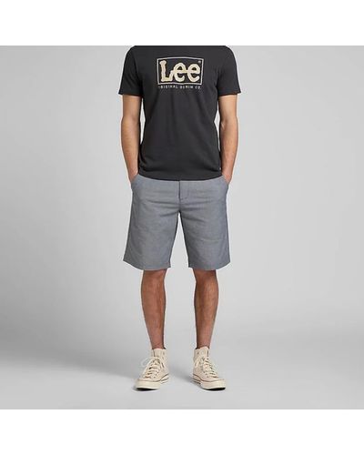 Lee Jeans Extreme Comfort Chino Shorts Navy Chambray - Blu