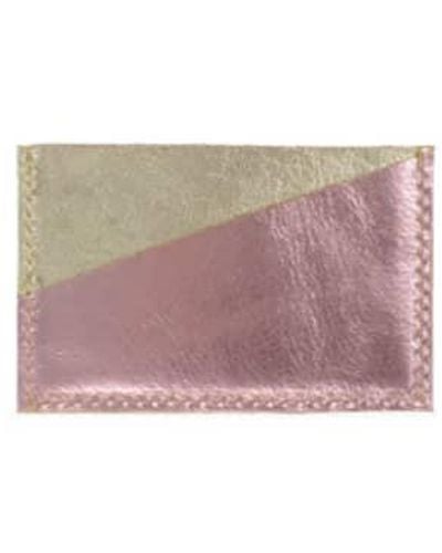 VIDA VIDA Leather Card Holder Leather - Pink