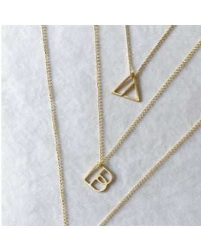 Dowse Initial Necklace A - Metallic